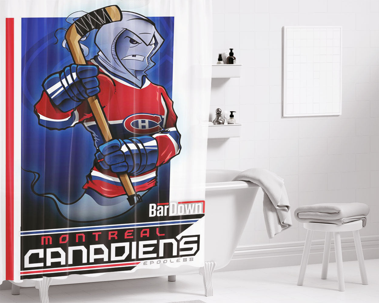 Monster Universe Funny Christmas Bathroom Shower Curtain Fabric Waterproof | 66 X 72 Inch