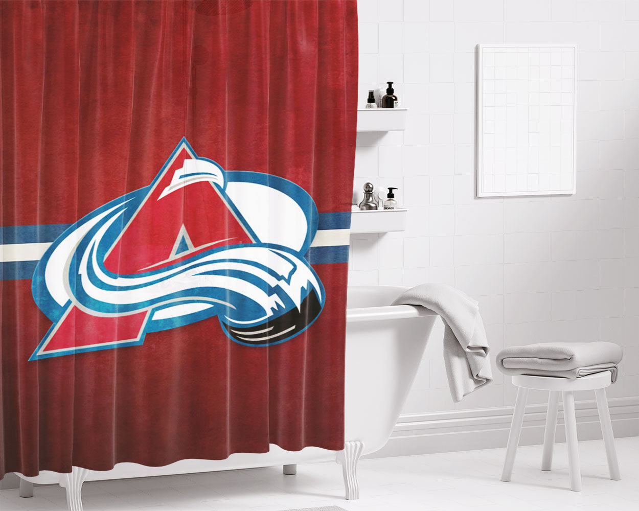 Nfl Teams Logo Collage Collection Bathroom Shower Curtain Fabric Waterproof | 66 X 72 Inch