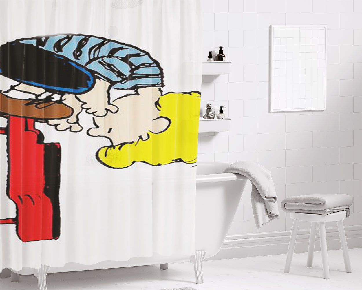 Sazabi Gundam Mecha Bathroom Shower Curtain Fabric Waterproof | 66 X 72 Inch