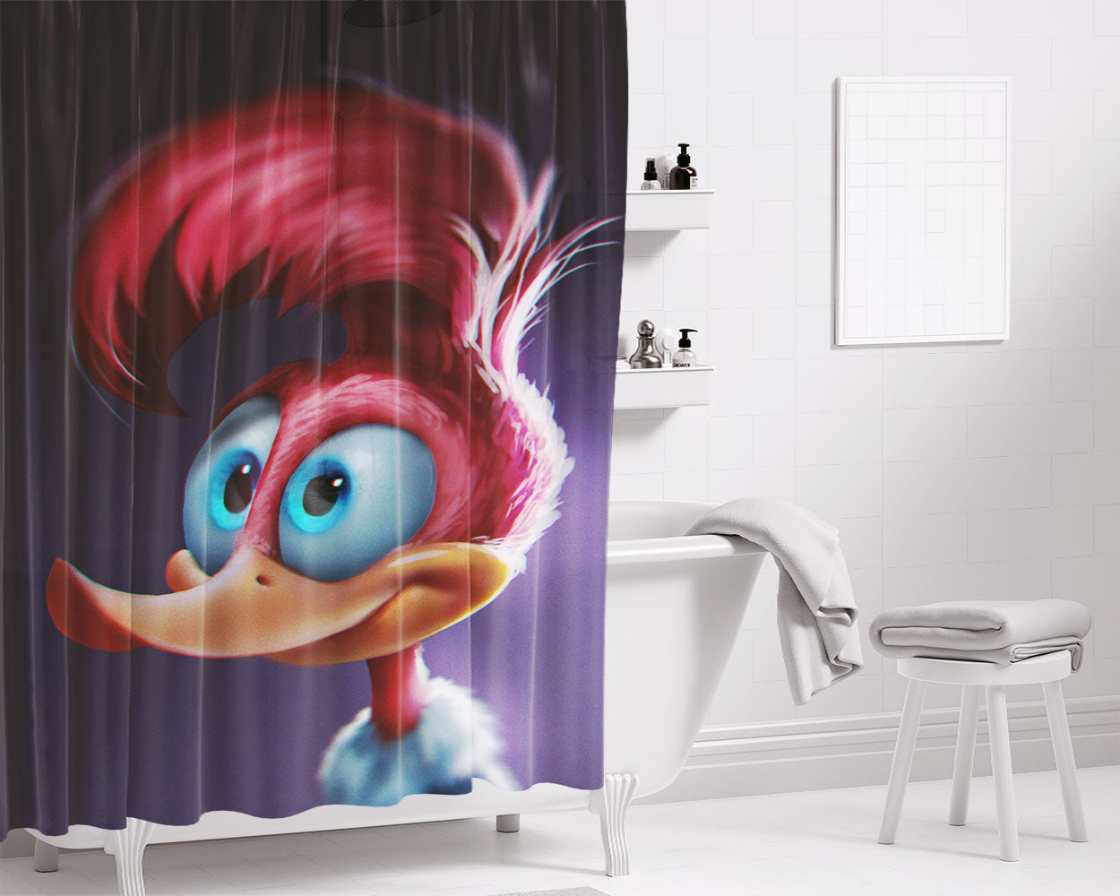 Welcome Spring Snoopy Bathroom Shower Curtain Fabric Waterproof | 66 X 72 Inch