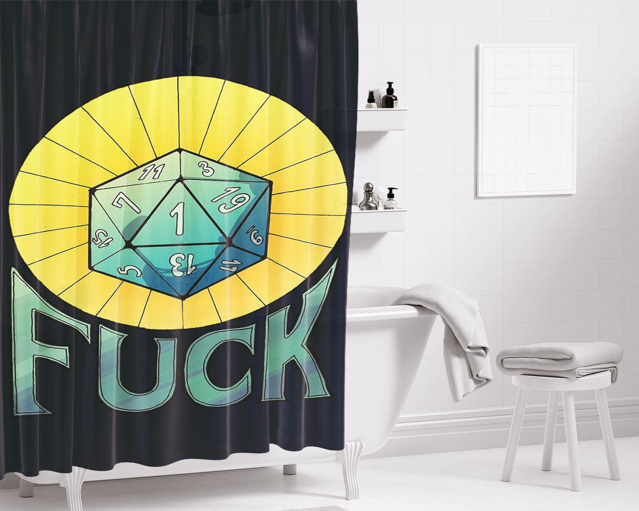 Critical Fail Bathroom Shower Curtain Fabric Waterproof | 66 X 72 Inch
