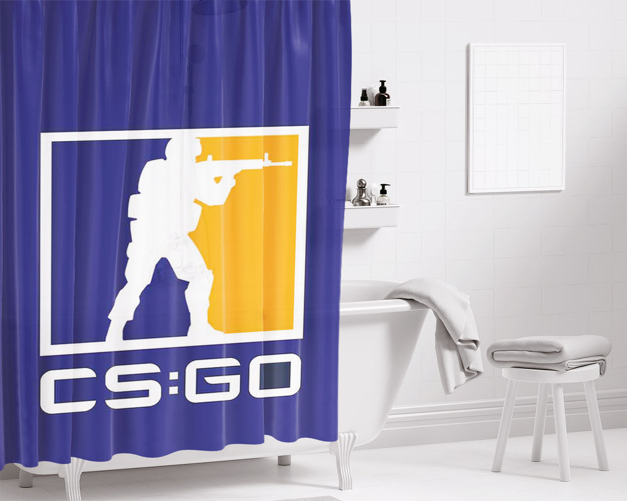 Csgo Bathroom Shower Curtain Fabric Waterproof | 66 X 72 Inch