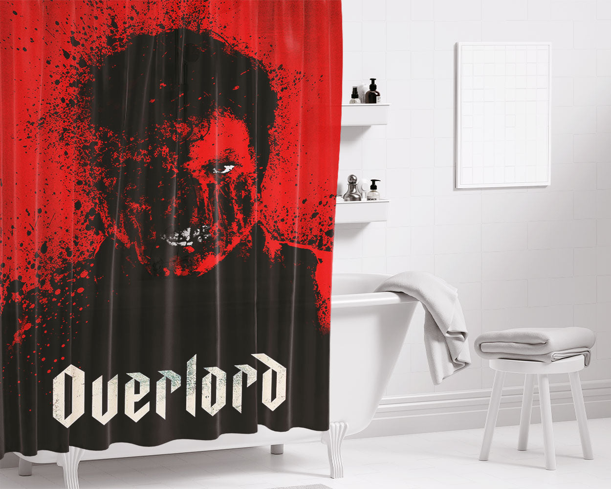 Overlord Mvie Poster 2018 Bathroom Shower Curtain Fabric Waterproof | 66 X 72 Inch