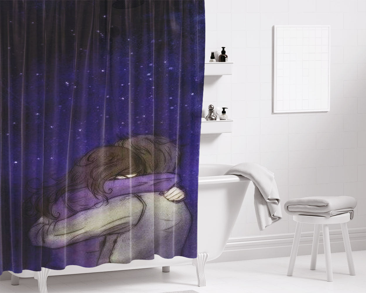 Quiero Una Vida Contigo Bathroom Shower Curtain Fabric Waterproof | 66 X 72 Inch