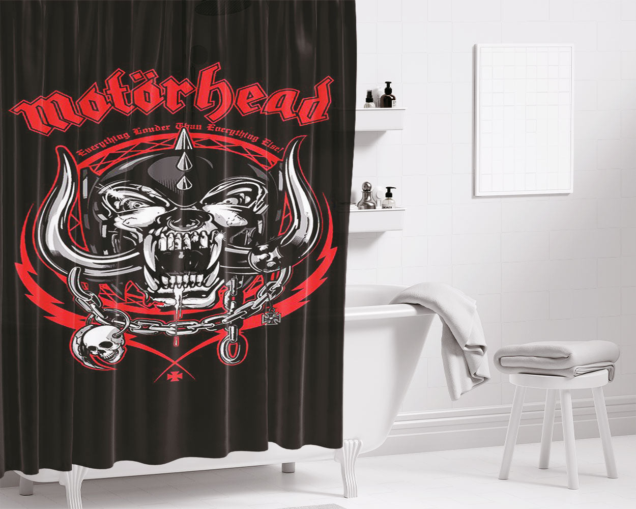 Red Black Dead Pool Bathroom Shower Curtain Fabric Waterproof | 66 X 72 Inch