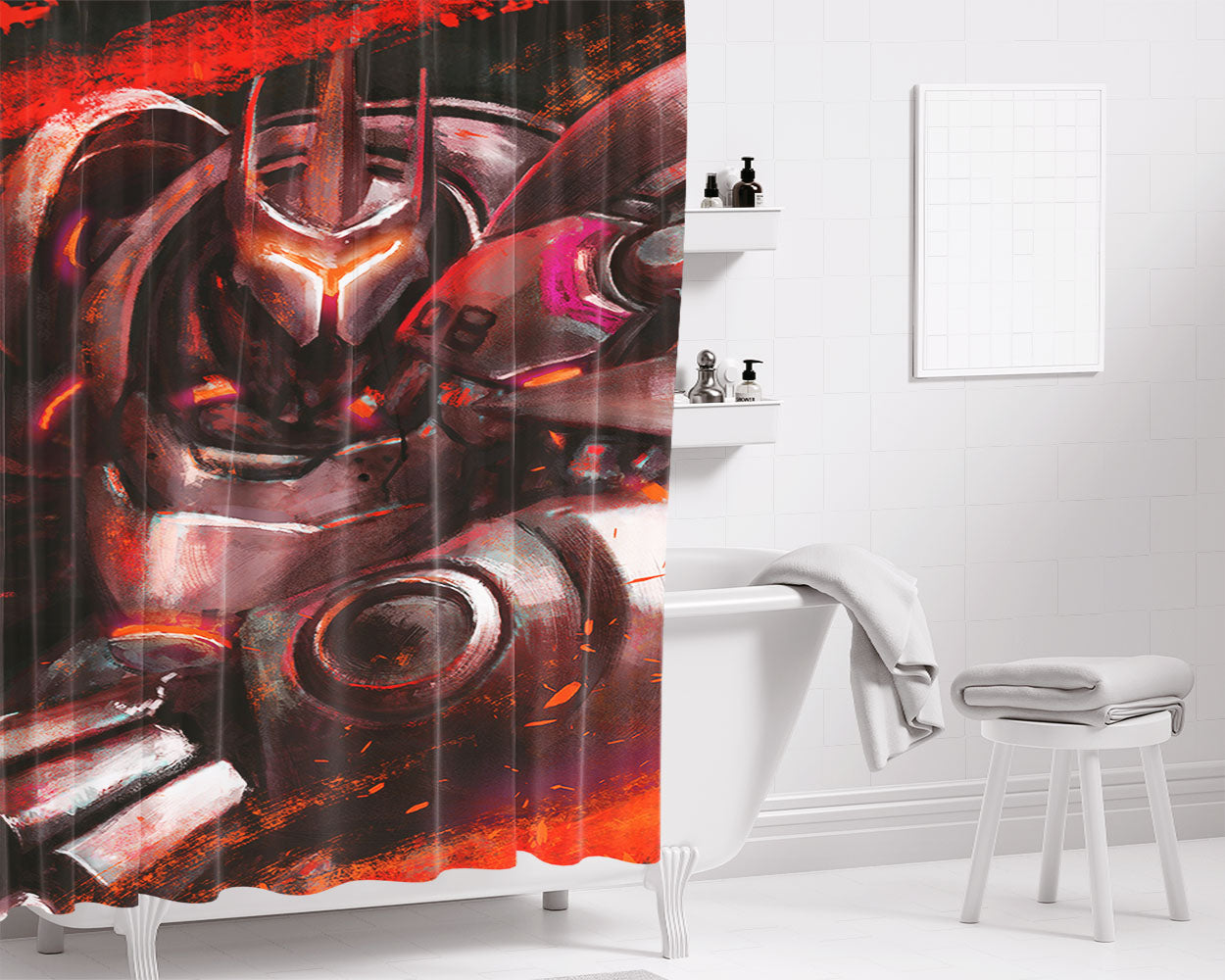 Reiner Braun The Armored Titan Bathroom Shower Curtain Fabric Waterproof | 66 X 72 Inch