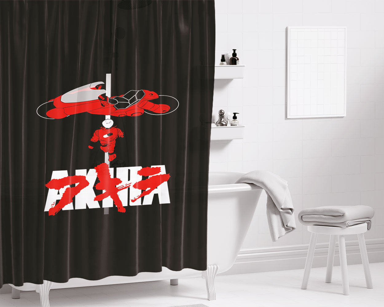 Akira Bathroom Shower Curtain Fabric Waterproof | 66 X 72 Inch