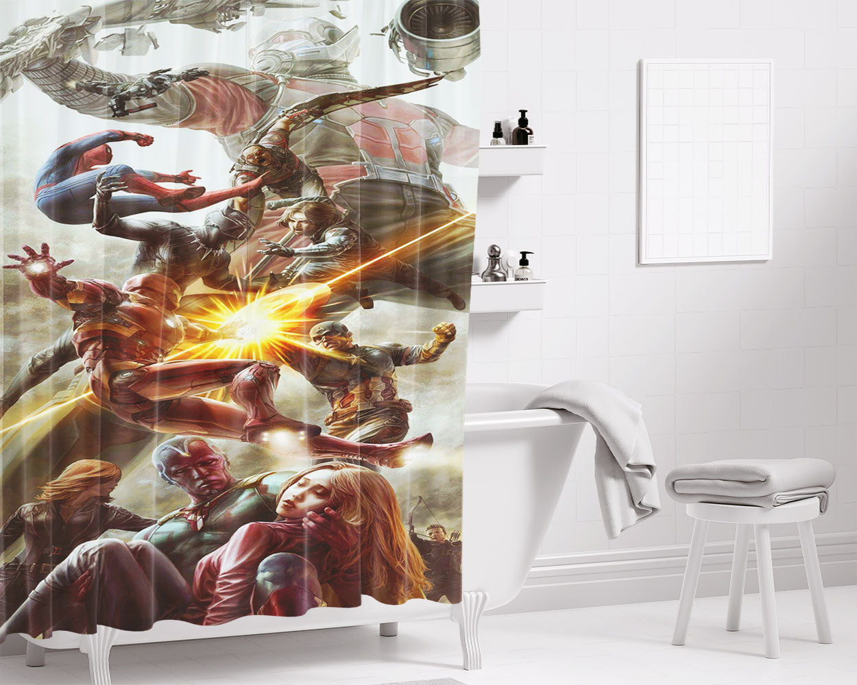 Civil Wars Fanart Bathroom Shower Curtain Fabric Waterproof | 66 X 72 Inch