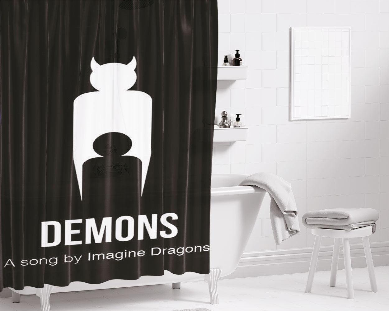 Imagine Dragons Demons Bathroom Shower Curtain Fabric Waterproof | 66 X 72 Inch