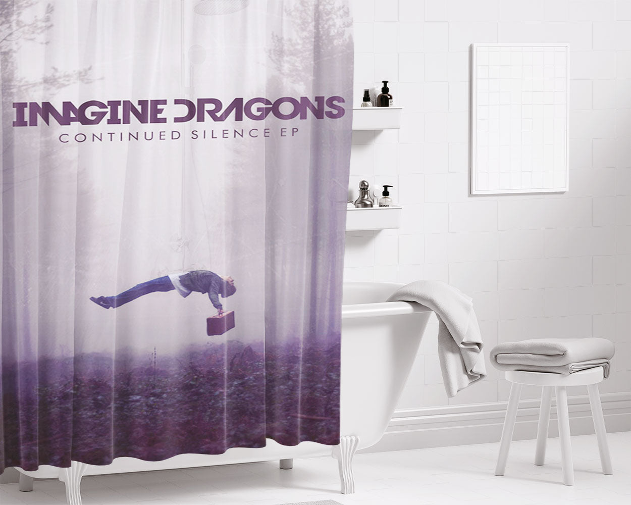 Imagine Dragons Bathroom Shower Curtain Fabric Waterproof | 66 X 72 Inch