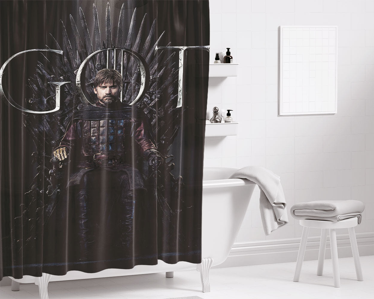 Jaime Lannister Nikolaj Coster Waldau Bathroom Shower Curtain Fabric Waterproof | 66 X 72 Inch