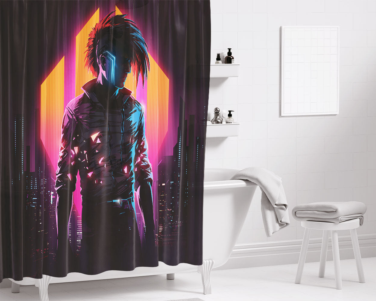 Klayton Scandroid Bathroom Shower Curtain Fabric Waterproof | 66 X 72 Inch