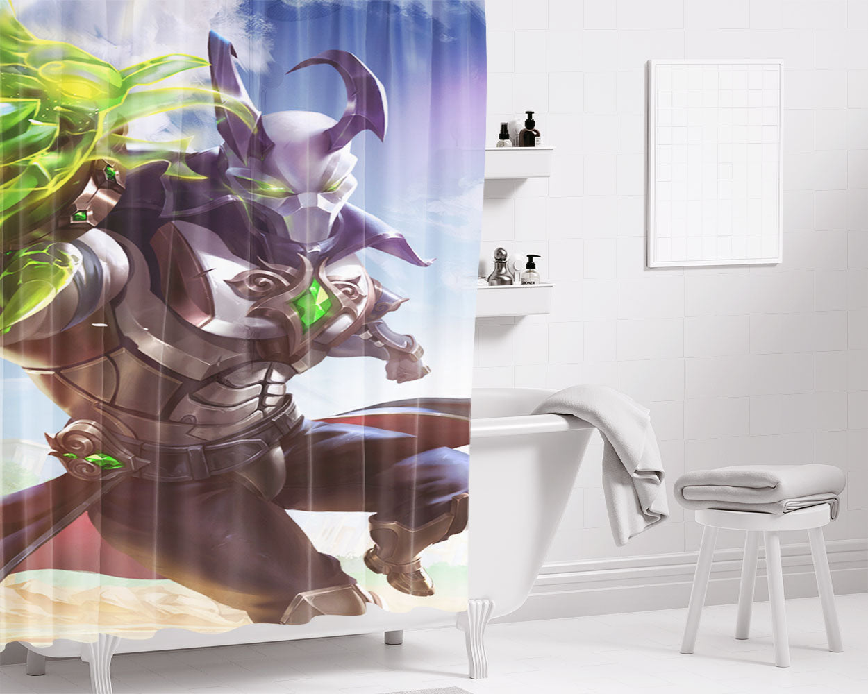 Paladins Androxus Bathroom Shower Curtain Fabric Waterproof | 66 X 72 Inch