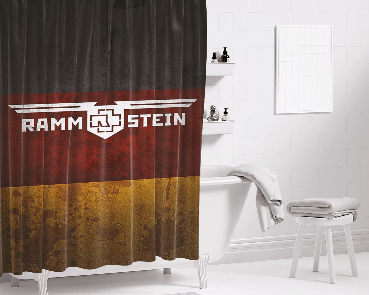 Ramstein Bathroom Shower Curtain Fabric Waterproof | 66 X 72 Inch