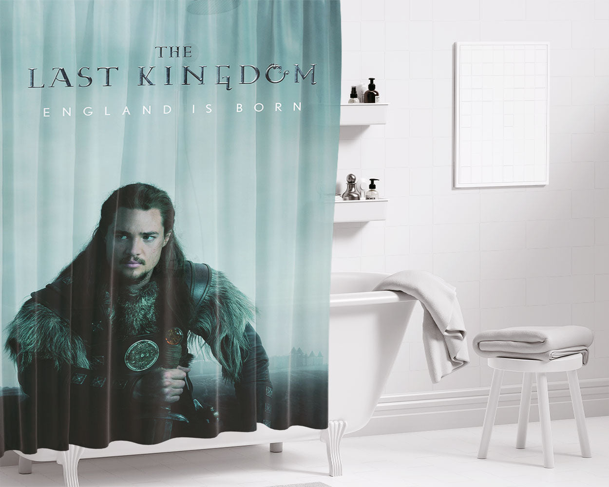 The Last Kingdom Bathroom Shower Curtain Fabric Waterproof | 66 X 72 Inch
