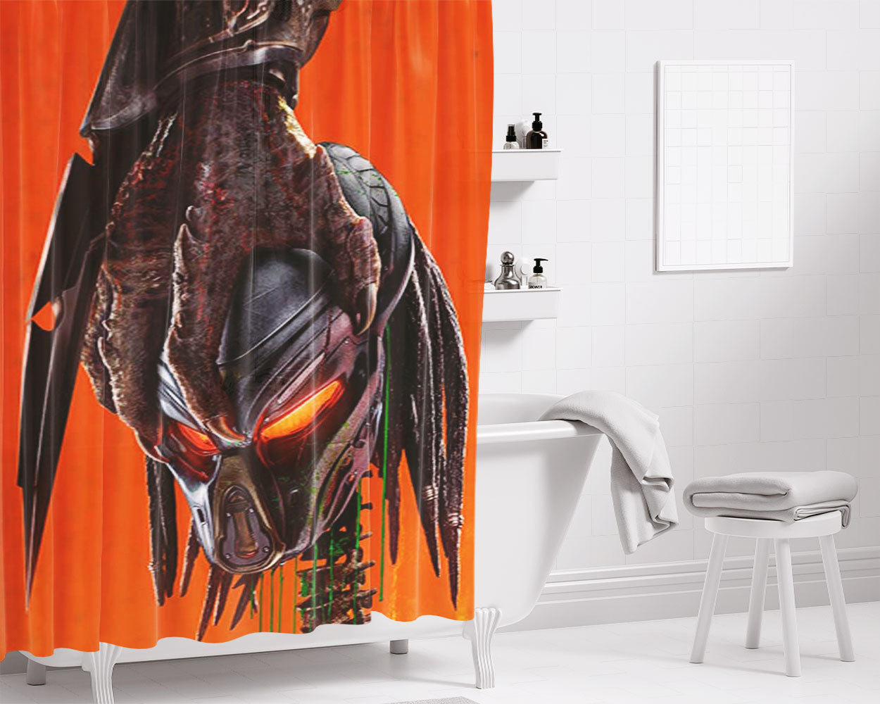 The Predator Movie Minimalism Bathroom Shower Curtain Fabric Waterproof | 66 X 72 Inch