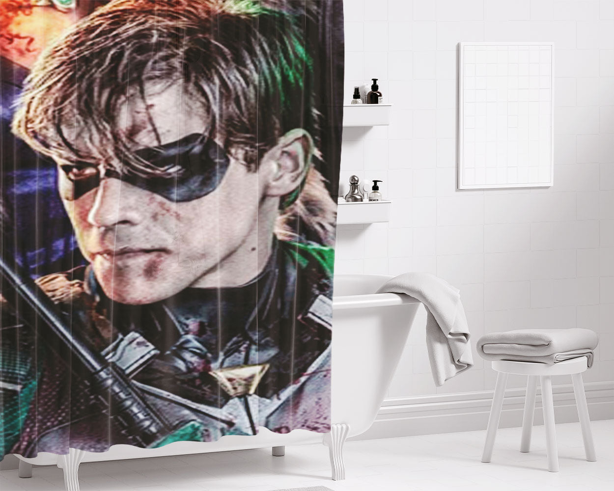 Titans Brenton Thwaites Bathroom Shower Curtain Fabric Waterproof | 66 X 72 Inch