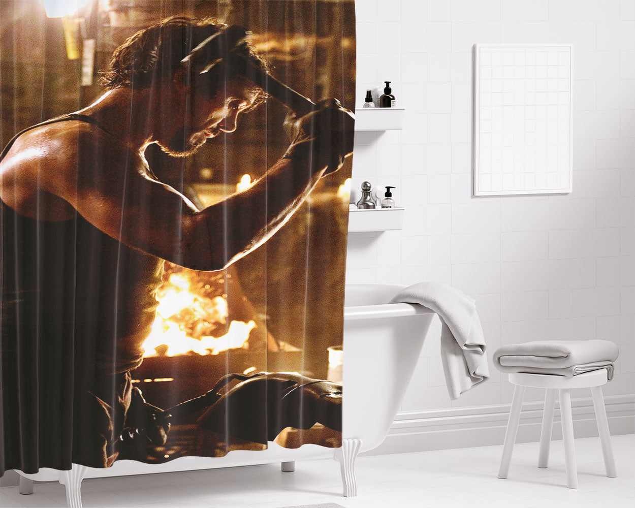 Tony Stark Iron Ma Bathroom Shower Curtain Fabric Waterproof | 66 X 72 Inch