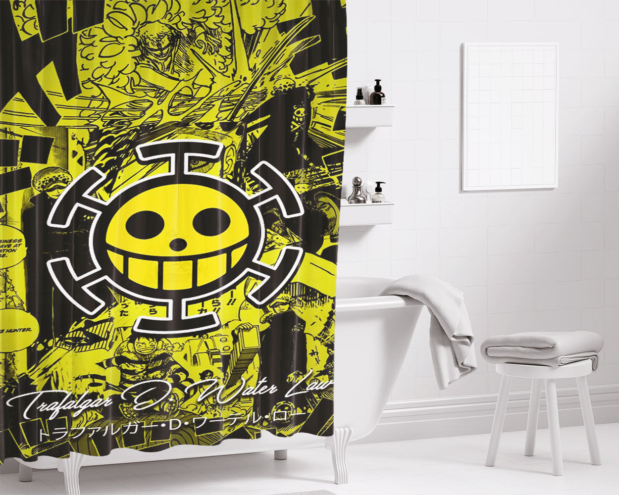 Trafalgar D Water Law Bathroom Shower Curtain Fabric Waterproof | 66 X 72 Inch