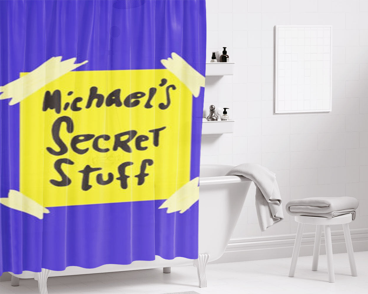 Michael’S Secret Stuff Bathroom Shower Curtain Fabric Waterproof | 66 X 72 Inch