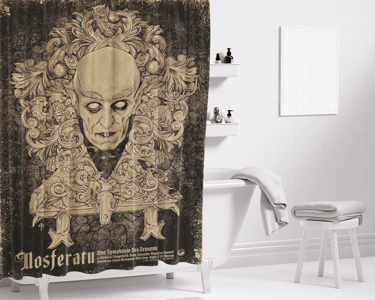 Moseratu Bathroom Shower Curtain Fabric Waterproof | 66 X 72 Inch