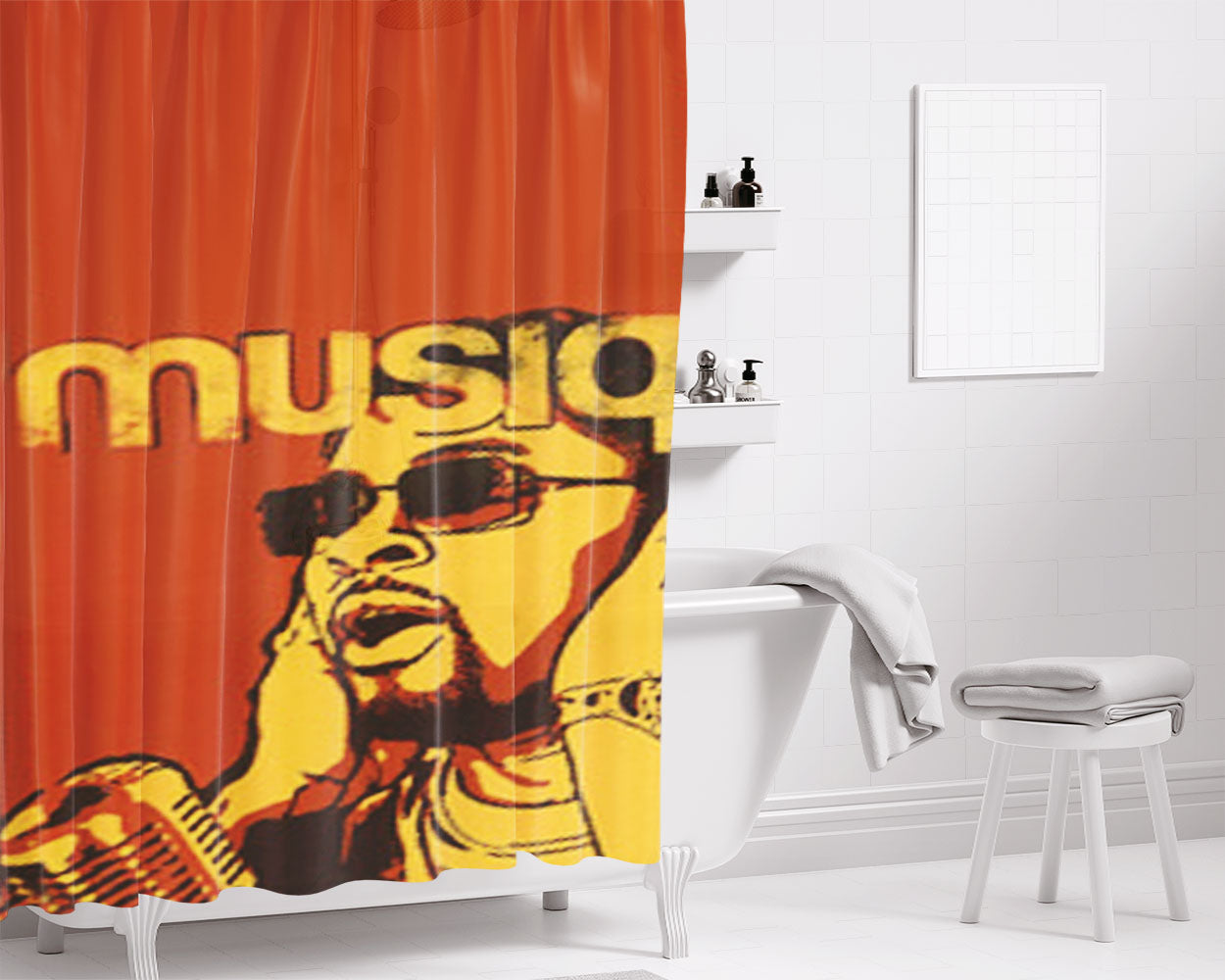 Musiq Soulchild Bathroom Shower Curtain Fabric Waterproof | 66 X 72 Inch