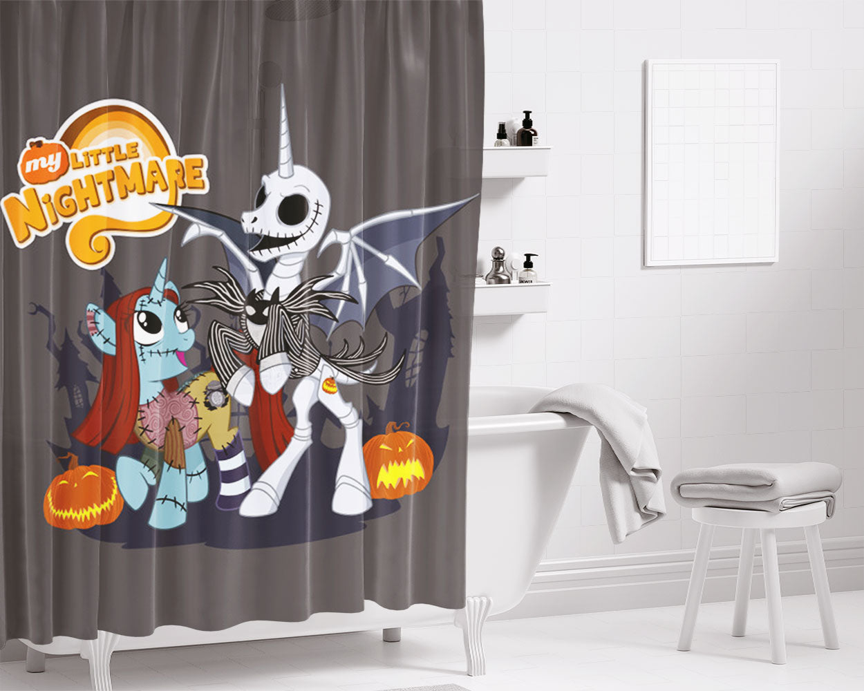 My Little Nightmare Bathroom Shower Curtain Fabric Waterproof | 66 X 72 Inch