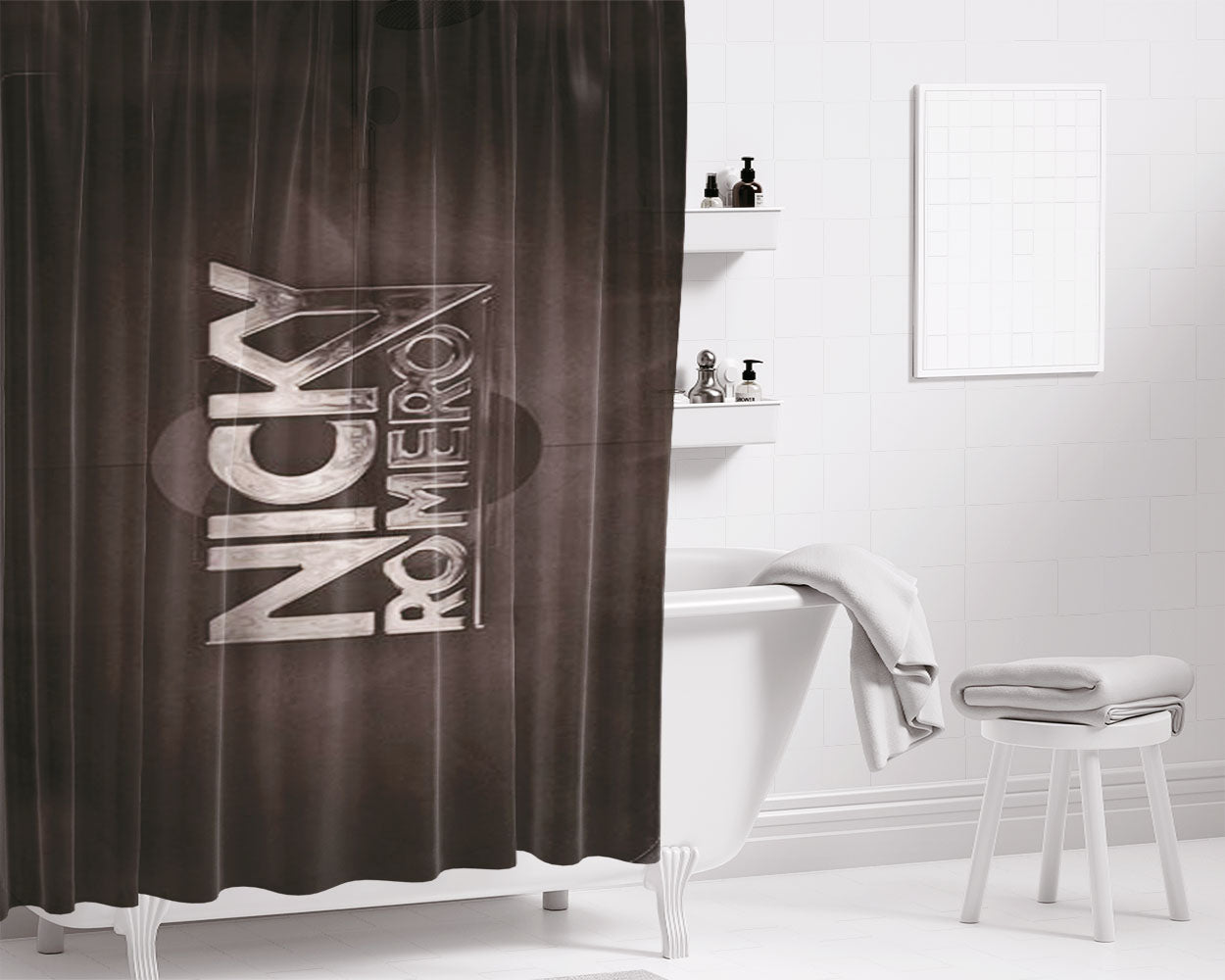 Nicky Romero Logo Bathroom Shower Curtain Fabric Waterproof | 66 X 72 Inch