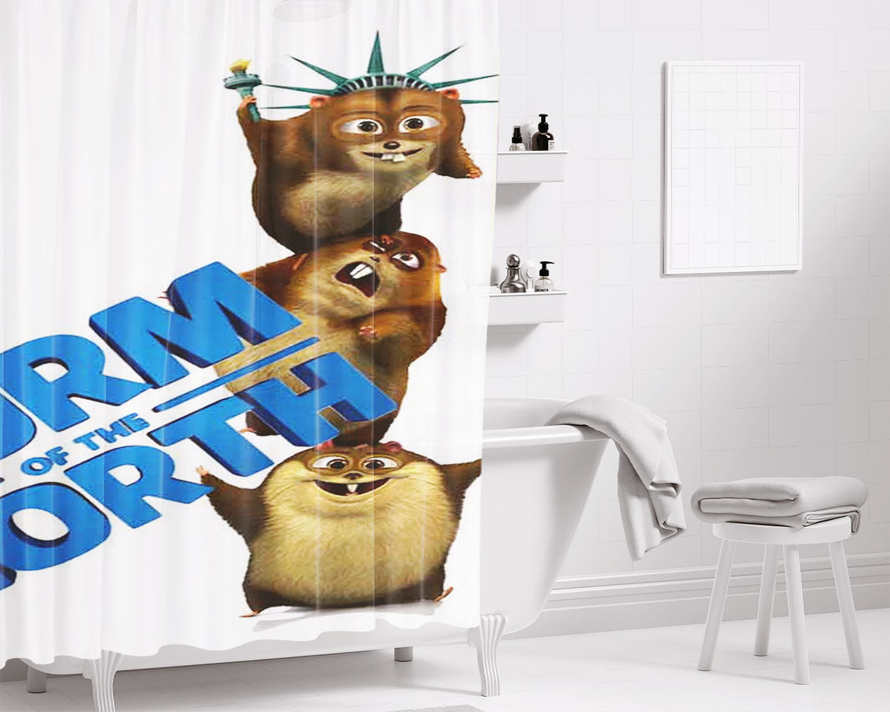 Norm Of The North Bathroom Shower Curtain Fabric Waterproof | 66 X 72 Inch