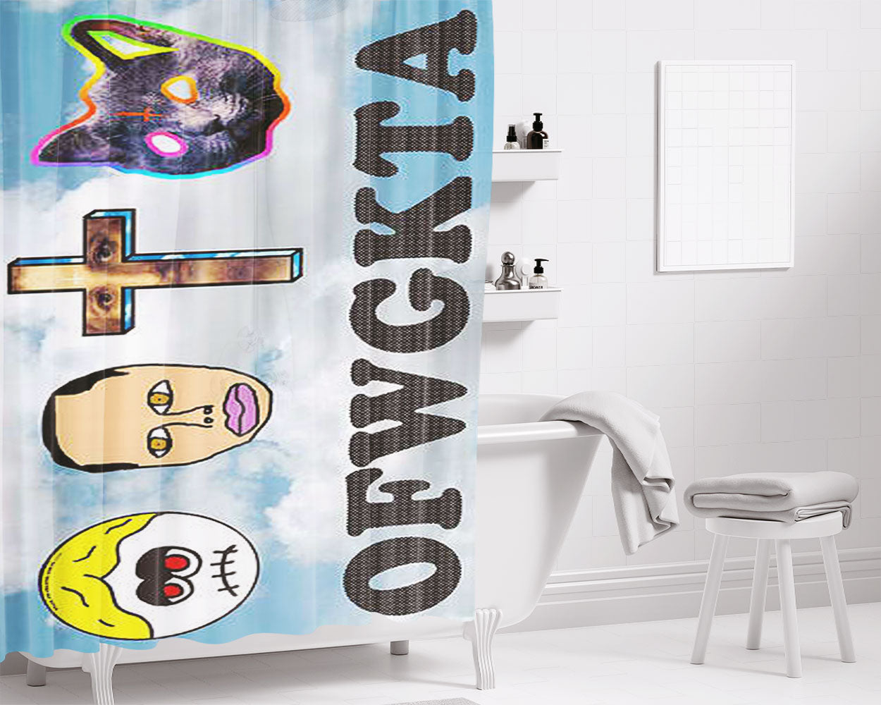 Ofwgkta Bathroom Shower Curtain Fabric Waterproof | 66 X 72 Inch