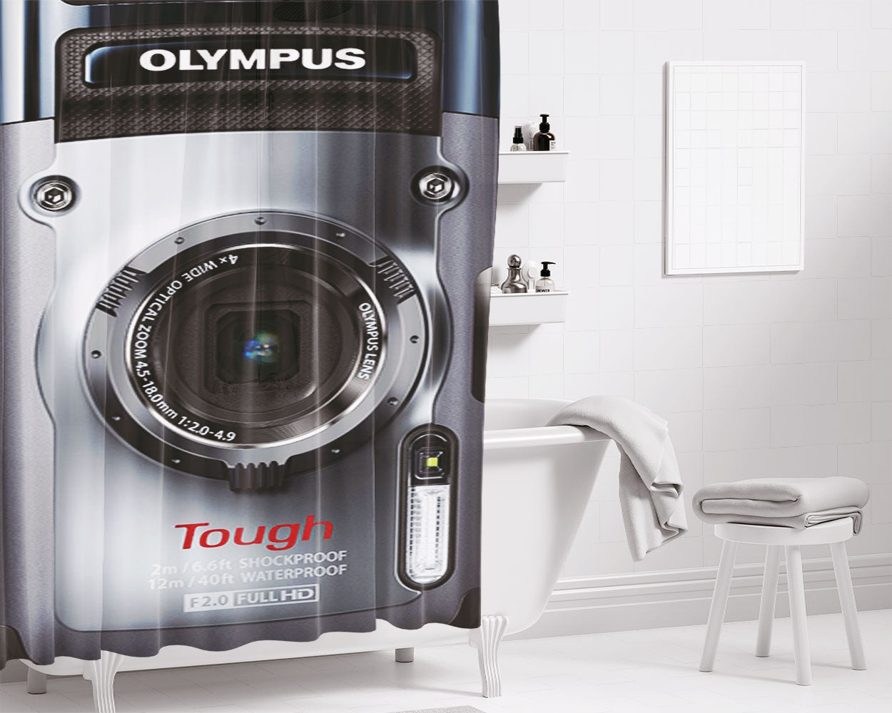 Olympus Tg 1Ihs 12 Mp Waterproof Bathroom Shower Curtain Fabric Waterproof | 66 X 72 Inch