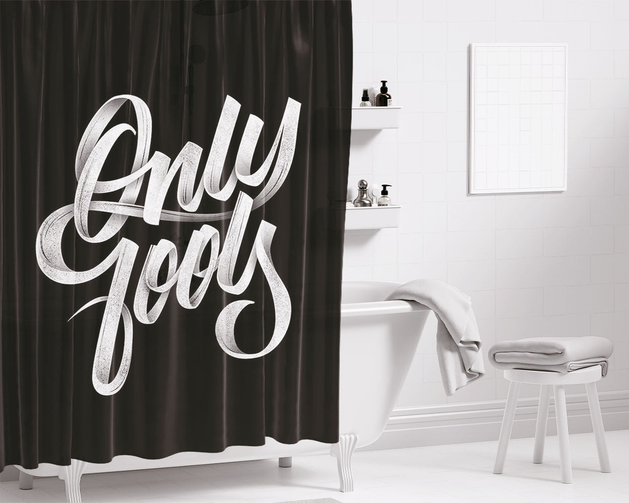 Only Look Bathroom Shower Curtain Fabric Waterproof | 66 X 72 Inch