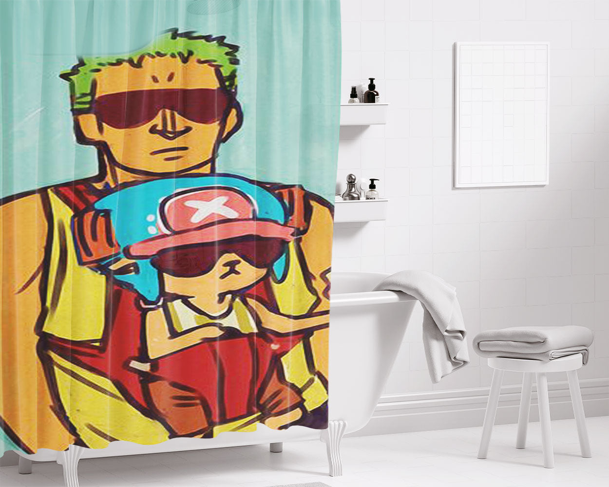Op Brotp Bathroom Shower Curtain Fabric Waterproof | 66 X 72 Inch