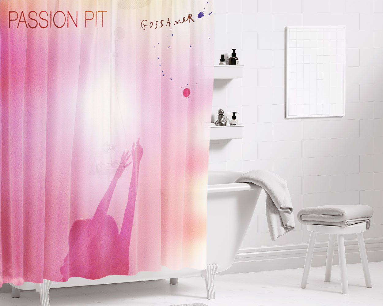 Passion Pit Bathroom Shower Curtain Fabric Waterproof | 66 X 72 Inch