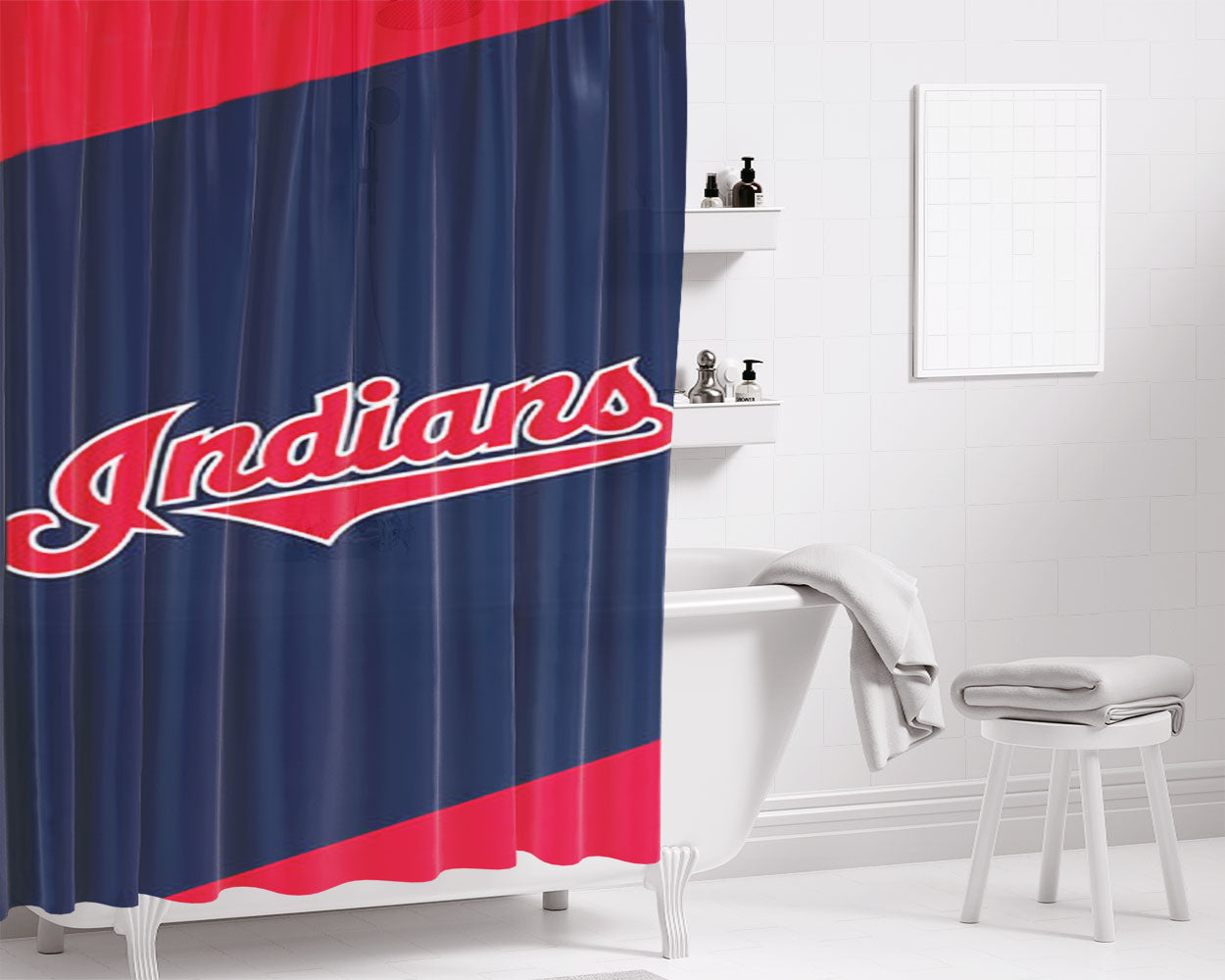 Pinky Indians Bathroom Shower Curtain Fabric Waterproof | 66 X 72 Inch