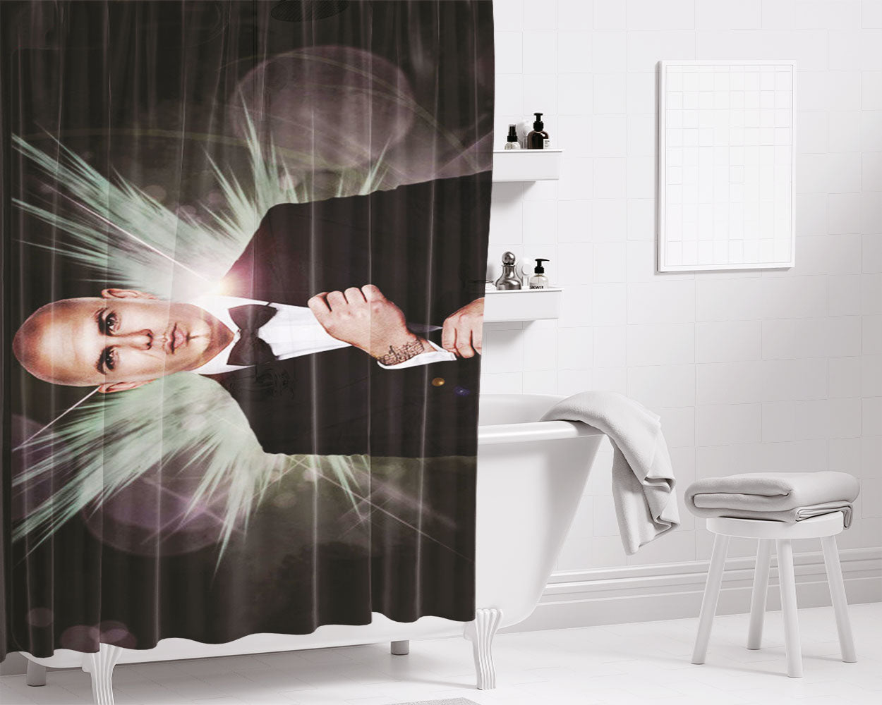 Pitbull Bathroom Shower Curtain Fabric Waterproof | 66 X 72 Inch