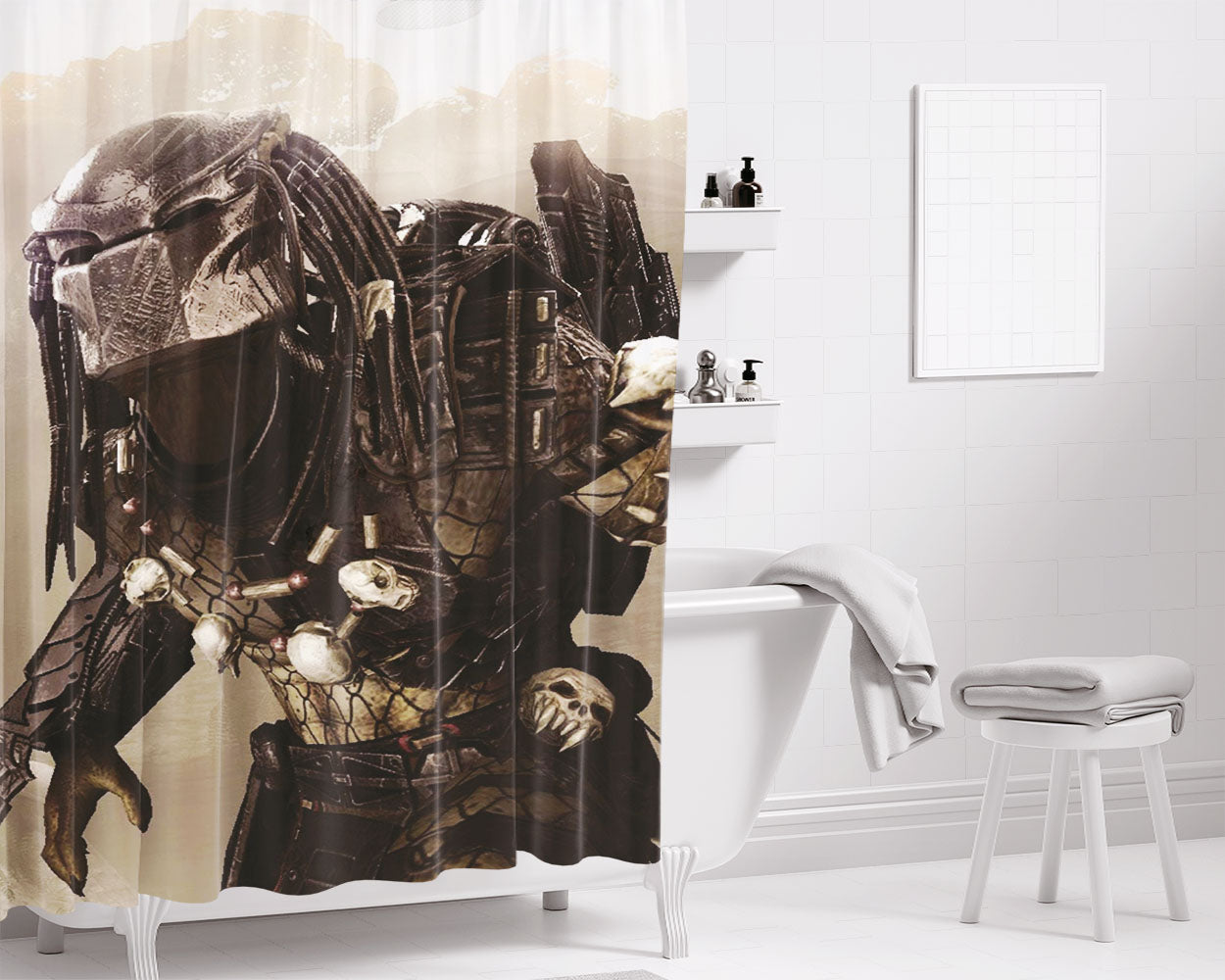 Predator Game Bathroom Shower Curtain Fabric Waterproof | 66 X 72 Inch