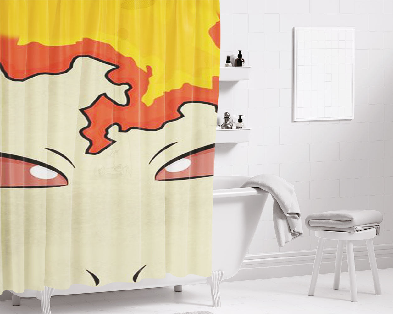 Rapidash Bathroom Shower Curtain Fabric Waterproof | 66 X 72 Inch
