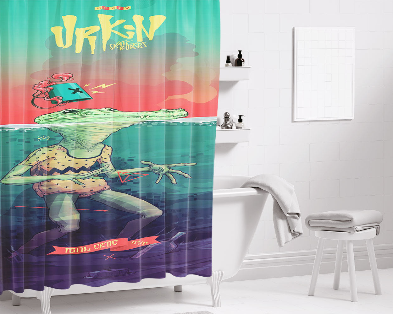 Urkin Bathroom Shower Curtain Fabric Waterproof | 66 X 72 Inch