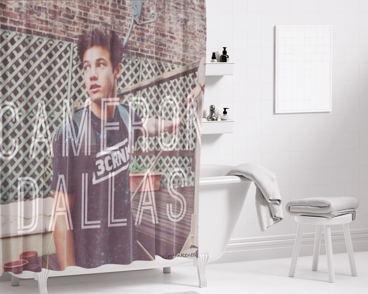 Cameroon Dallas Bathroom Shower Curtain Fabric Waterproof | 66 X 72 Inch