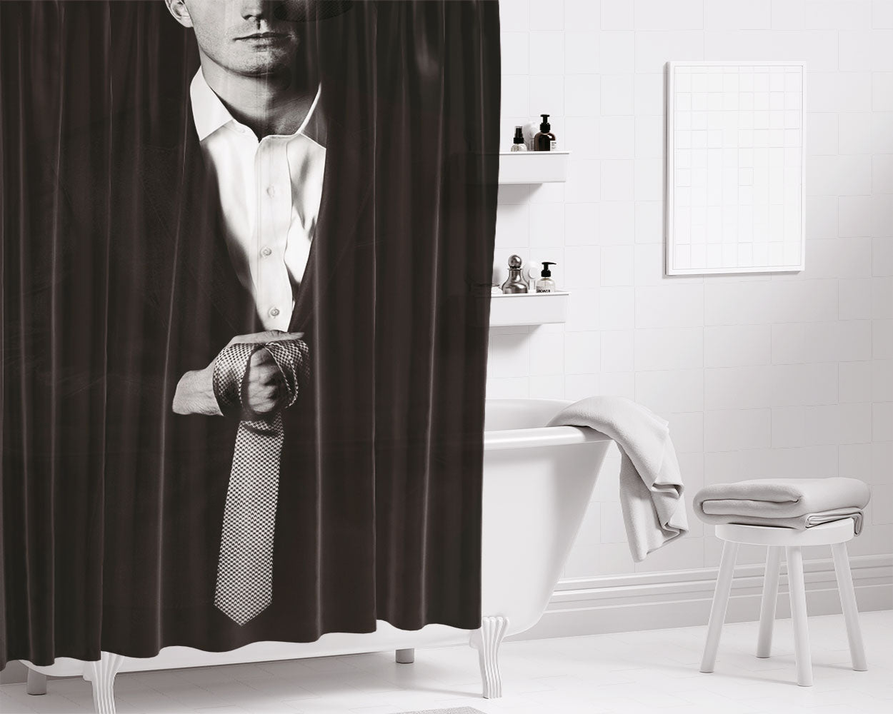 Fifty Shades Of Grey Jamie Doman Bathroom Shower Curtain Fabric Waterproof | 66 X 72 Inch
