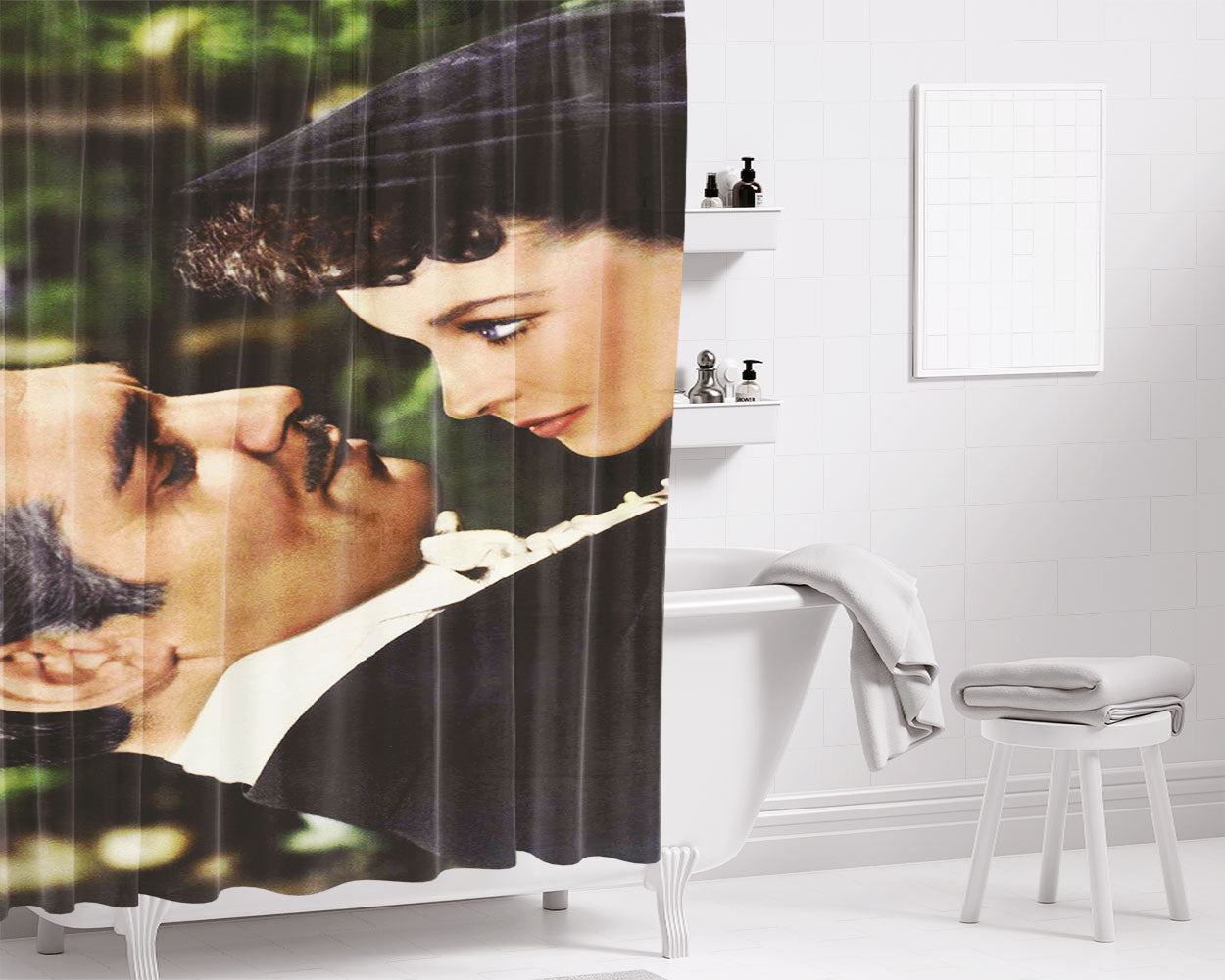 Gone With The Wind Bathroom Shower Curtain Fabric Waterproof | 66 X 72 Inch