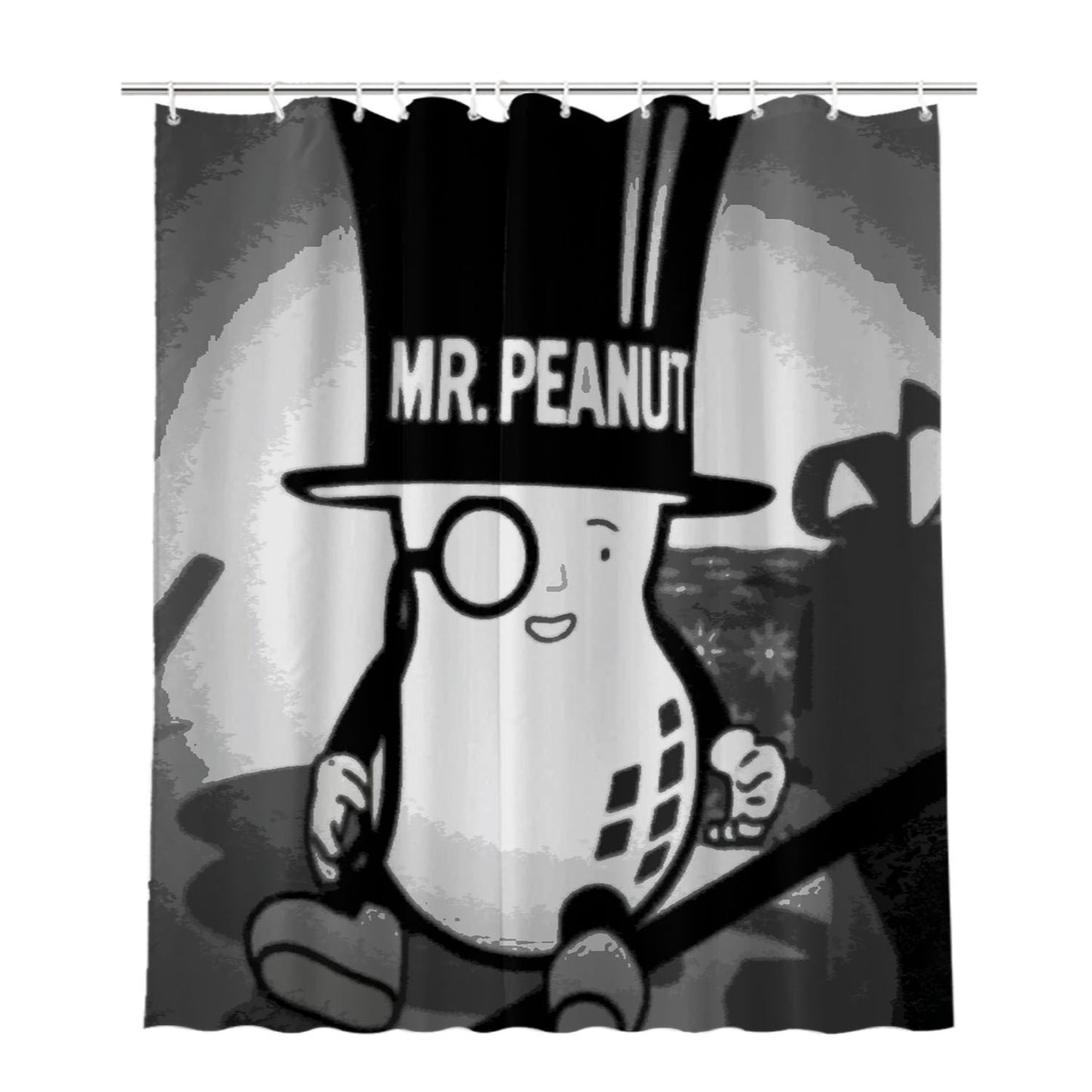 Baby Mr Peanuts Retro Old Vintage Cartoon Bathroom Shower Curtain Fabric Waterproof | 66 X 72 Inch