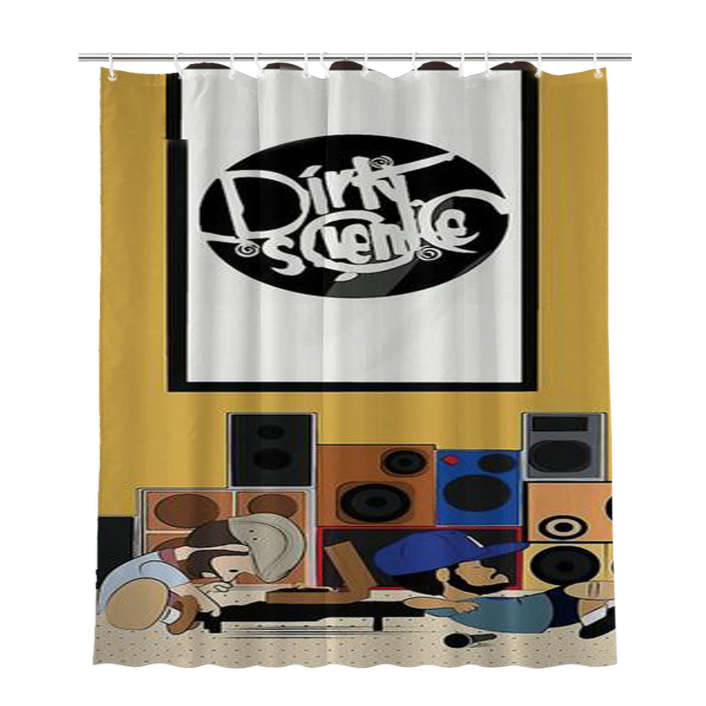 Blu & Exile Peanuts Bathroom Shower Curtain Fabric Waterproof | 66 X 72 Inch