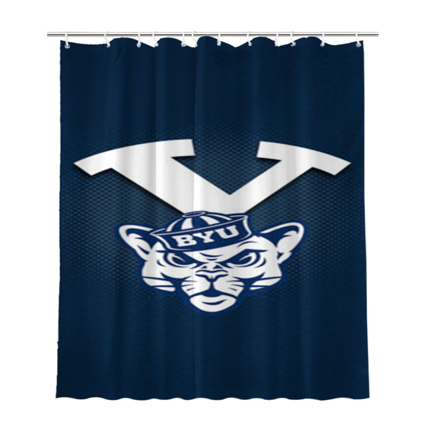 Byu Cougars Logo Bathroom Shower Curtain Fabric Waterproof | 66 X 72 Inch