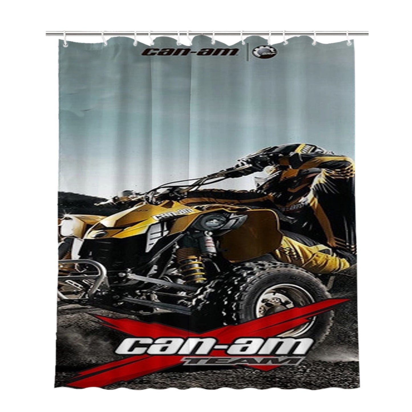 Can-Am Atv Motorcross Bathroom Shower Curtain Fabric Waterproof | 66 X 72 Inch