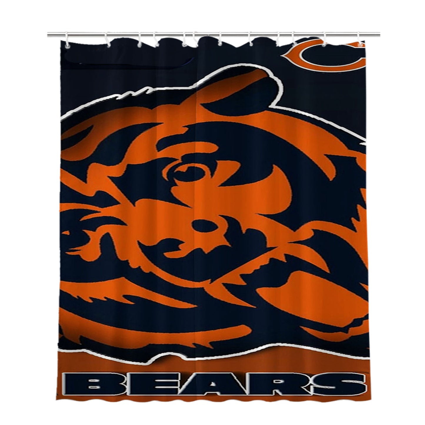 Chicago Bears Nfl Bathroom Shower Curtain Fabric Waterproof | 66 X 72 Inch