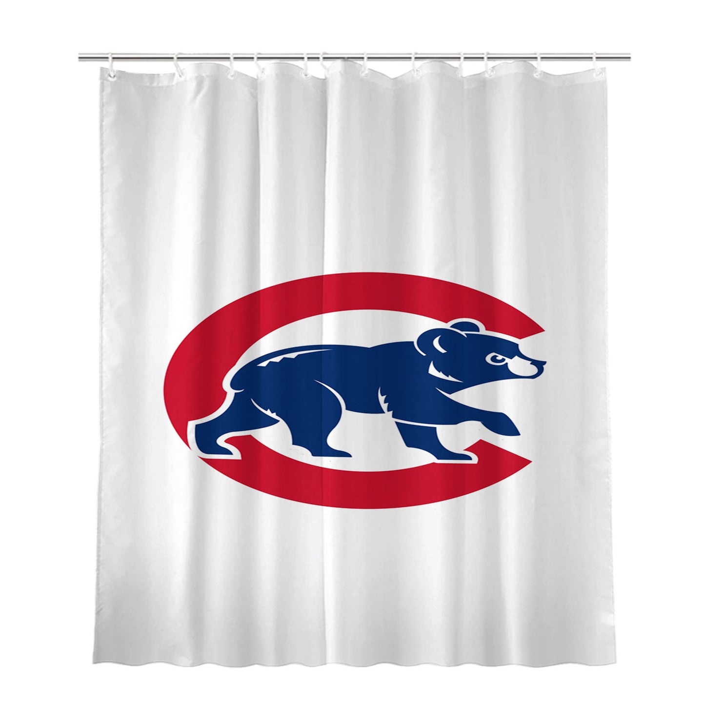 Chicago Cubs New Logo Bathroom Shower Curtain Fabric Waterproof | 66 X 72 Inch