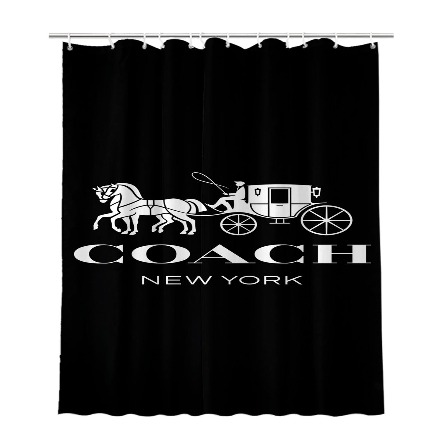 Coach Logo 2 Bathroom Shower Curtain Fabric Waterproof | 66 X 72 Inch