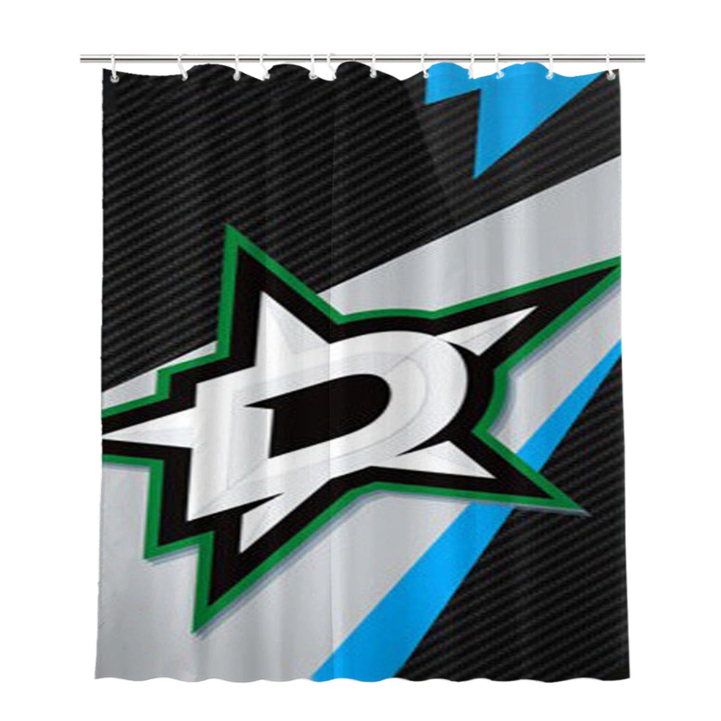 Dallas Stars Nhl Sport Bathroom Shower Curtain Fabric Waterproof | 66 X 72 Inch